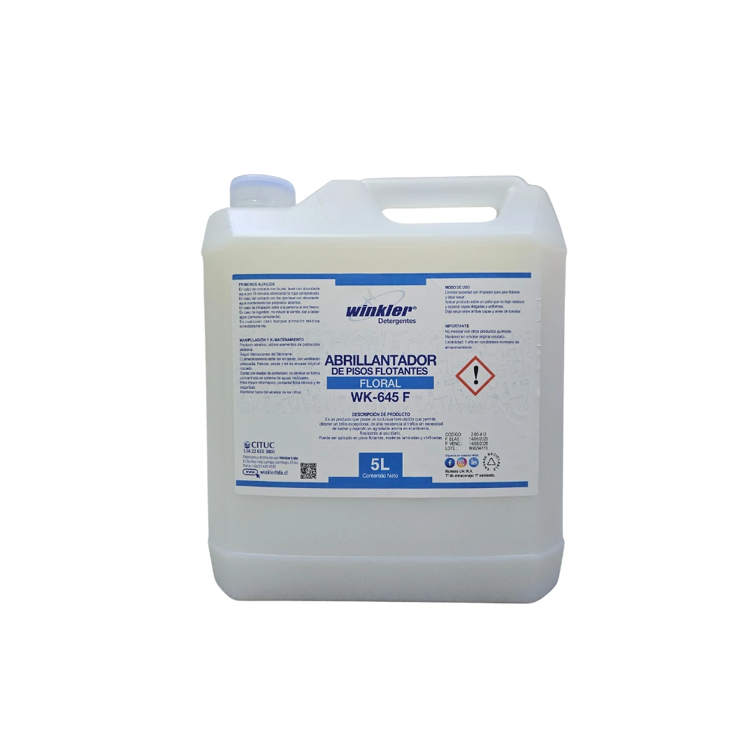 Abrillantador de Pisos Flotantes Floral WK-645 F - 5 Litros