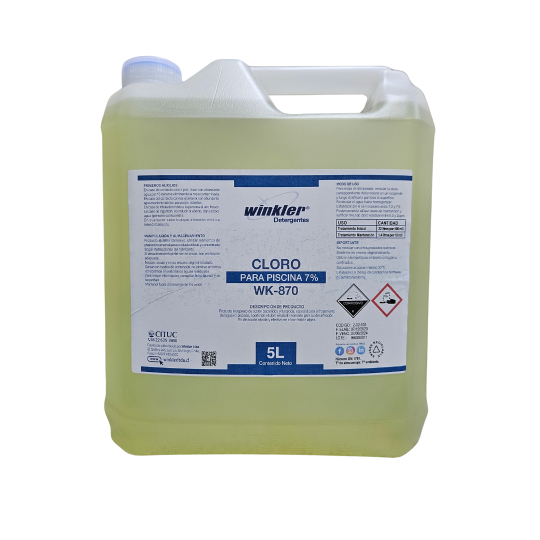 Cloro para Piscina al 7% - Winkler
