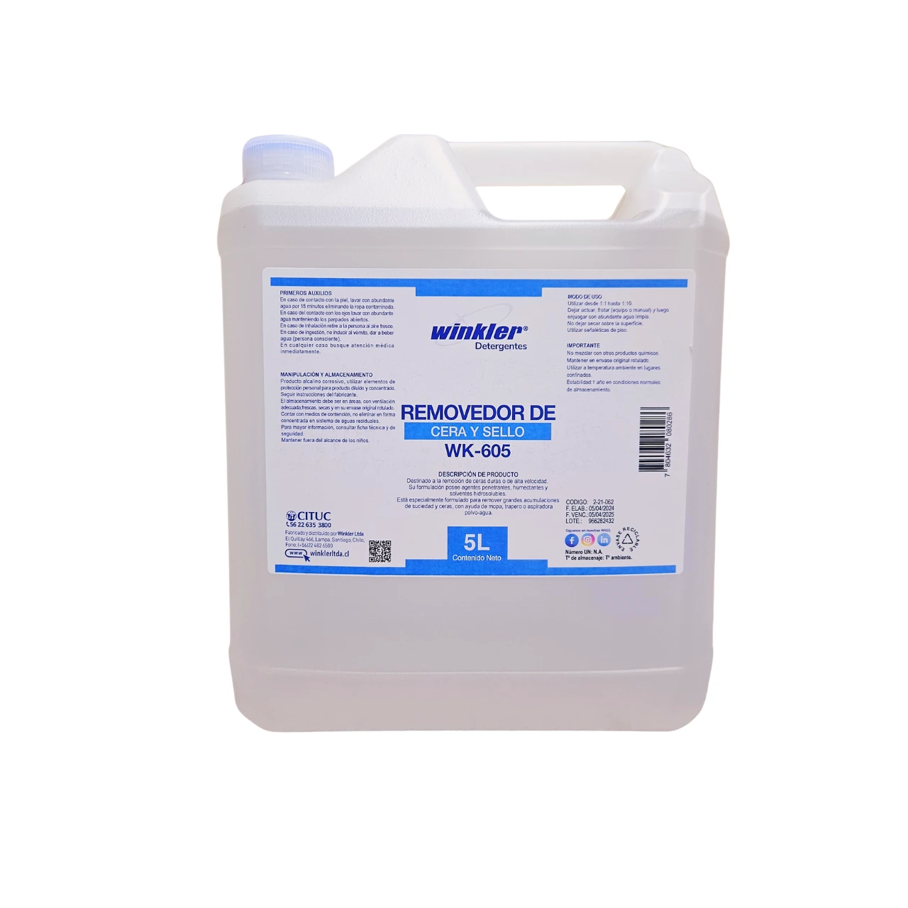 Removedor de Sellos y Ceras - WK-605 - 5 Litros
